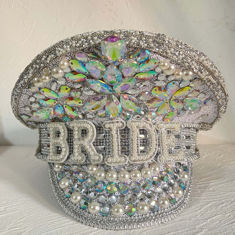 Rave Gear - Silver Sequin Bride Captain Hat – Festival & Bachelorette Party  Essential