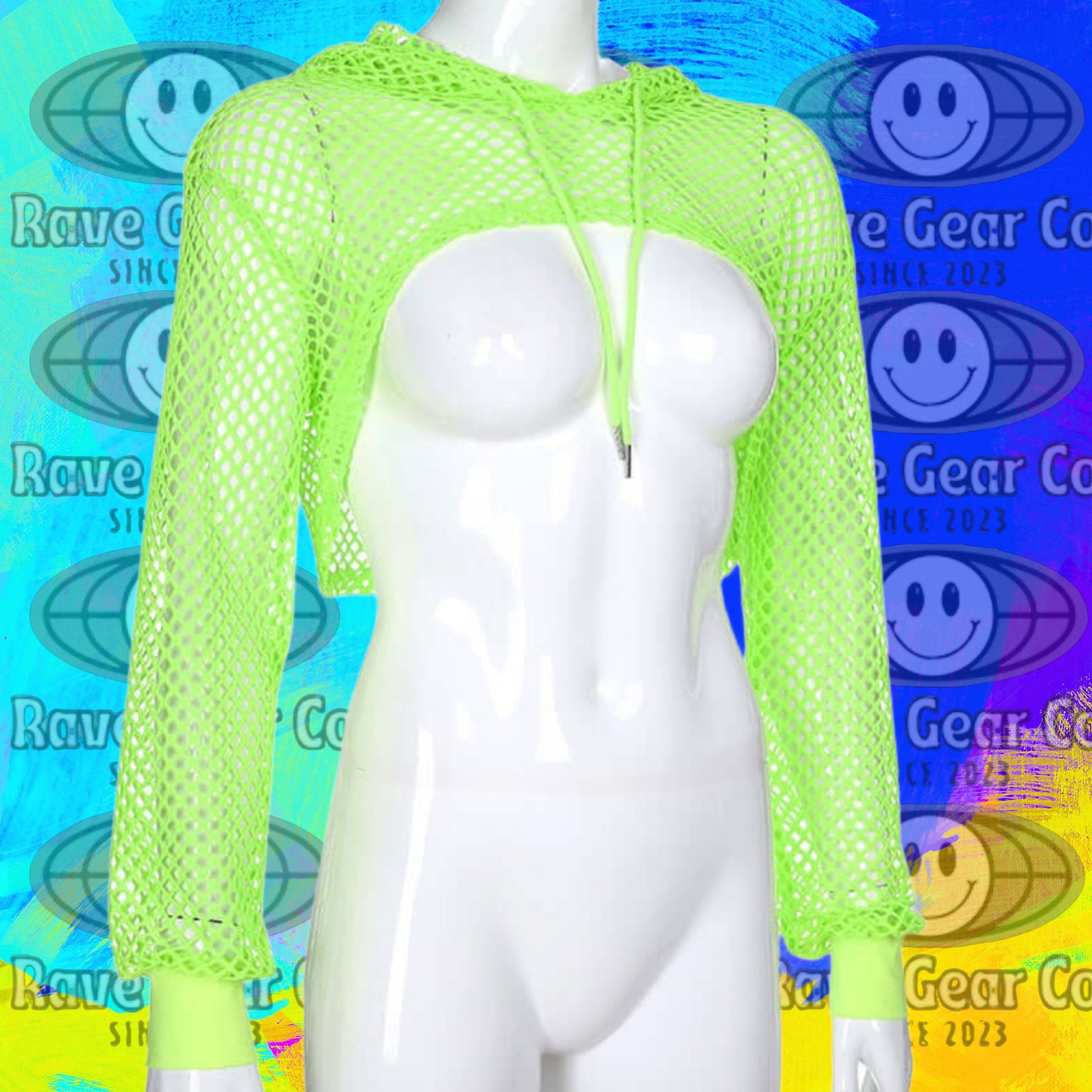 Mesh Bodysuit With a Hood, Womens Rave Outfits, Women Rave Clothes, EDM  Outfits